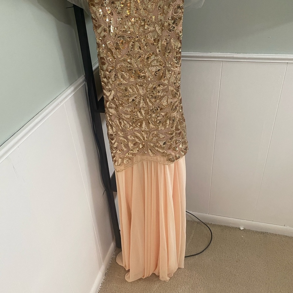 NWT gold sequin gown